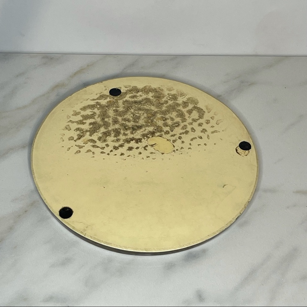 Vintage 70s Lucite Acrylic Trivet Hot Pad with Leaf Art Boho Nature Inspired - Picture 7 of 8